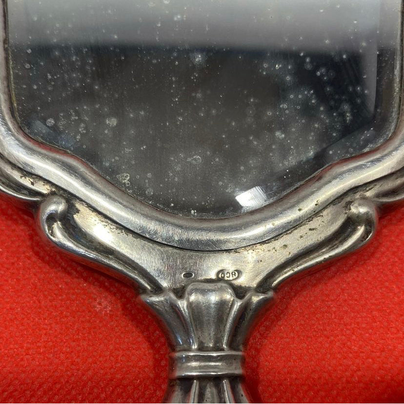 1920s liberty mirror in Italian silver 800