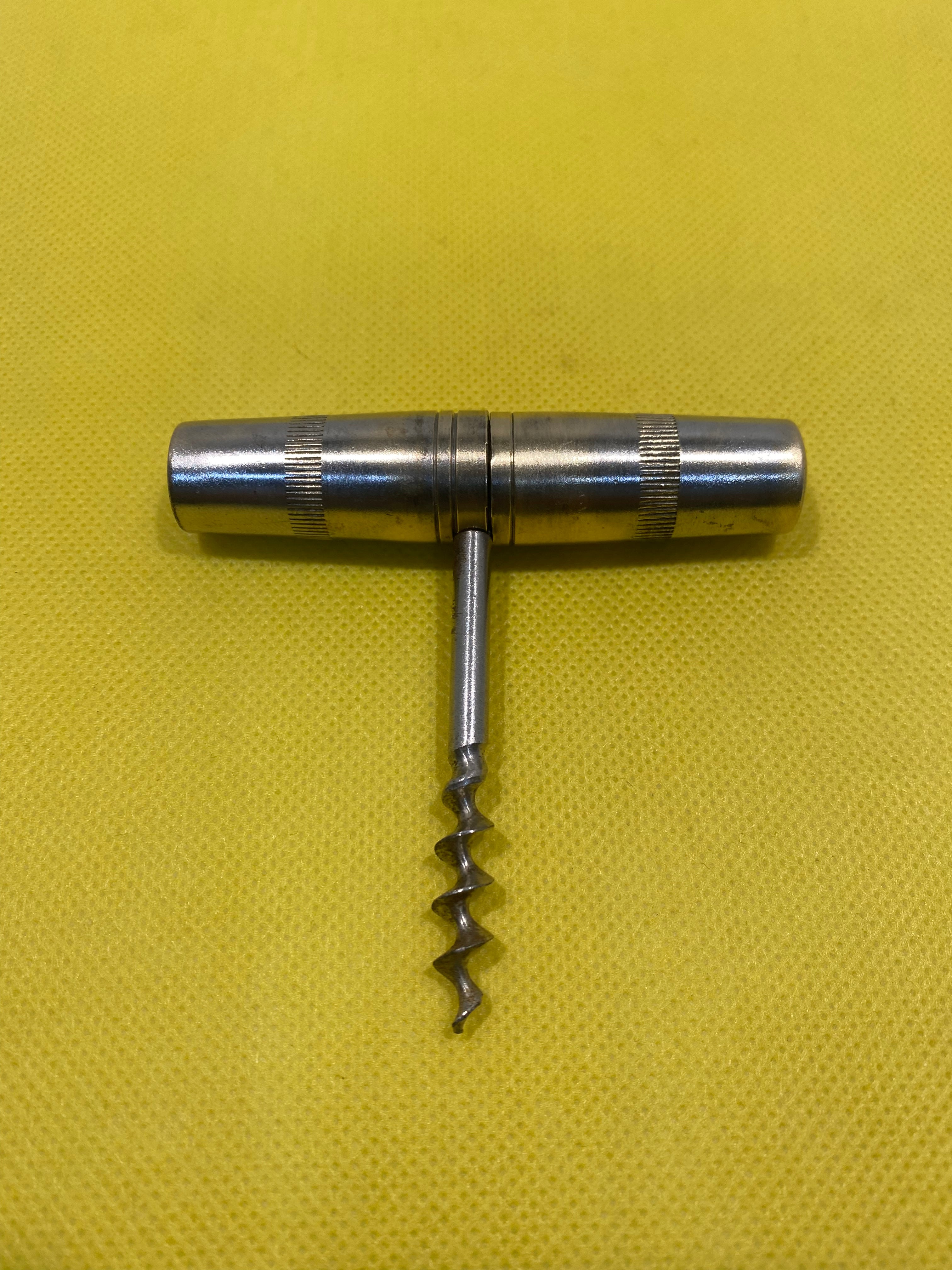 German Brass Roundlet Travel Multi-Tool with Corkscrew.  
