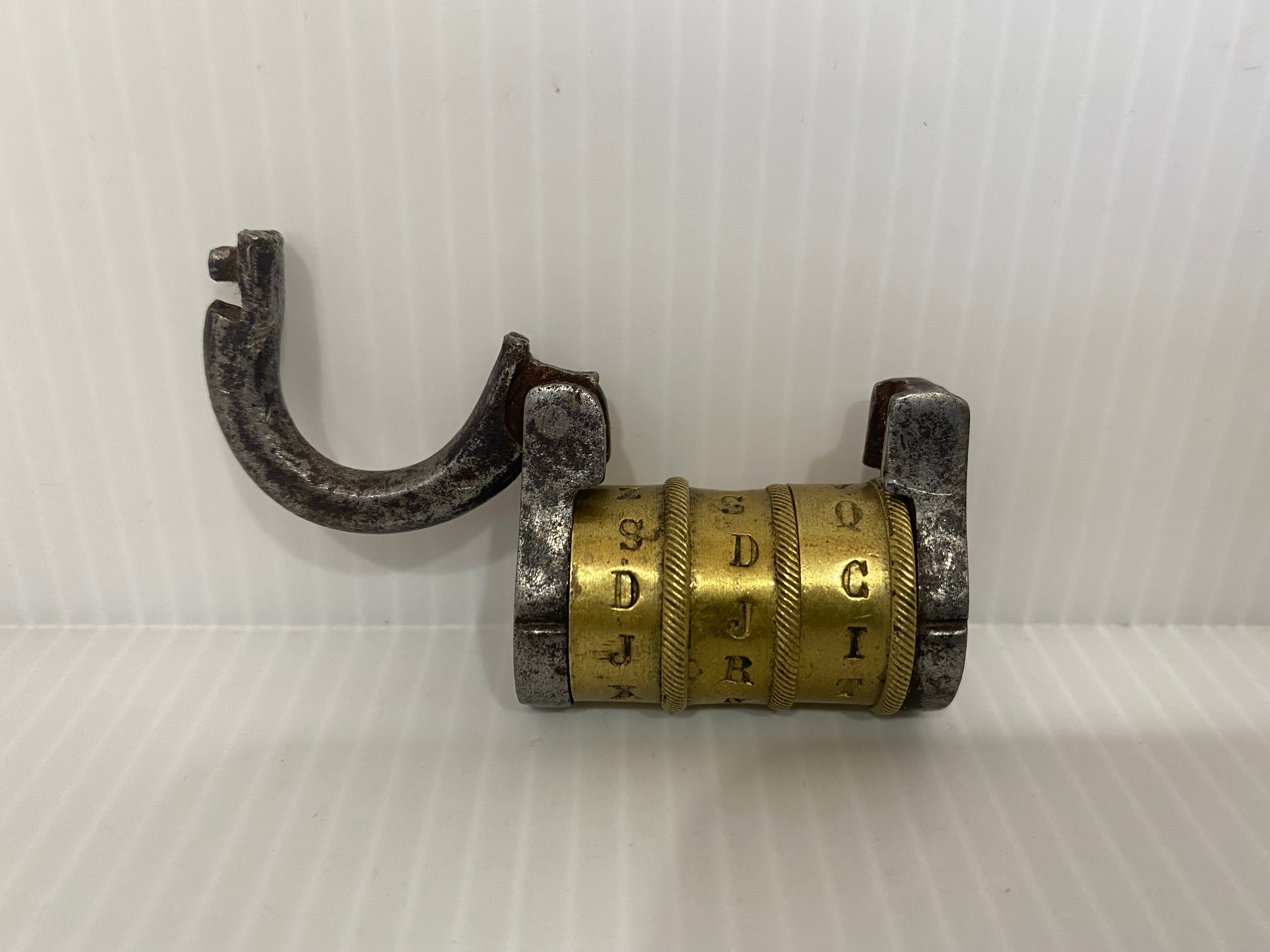 Antique bronze, 3 letter combination padlock