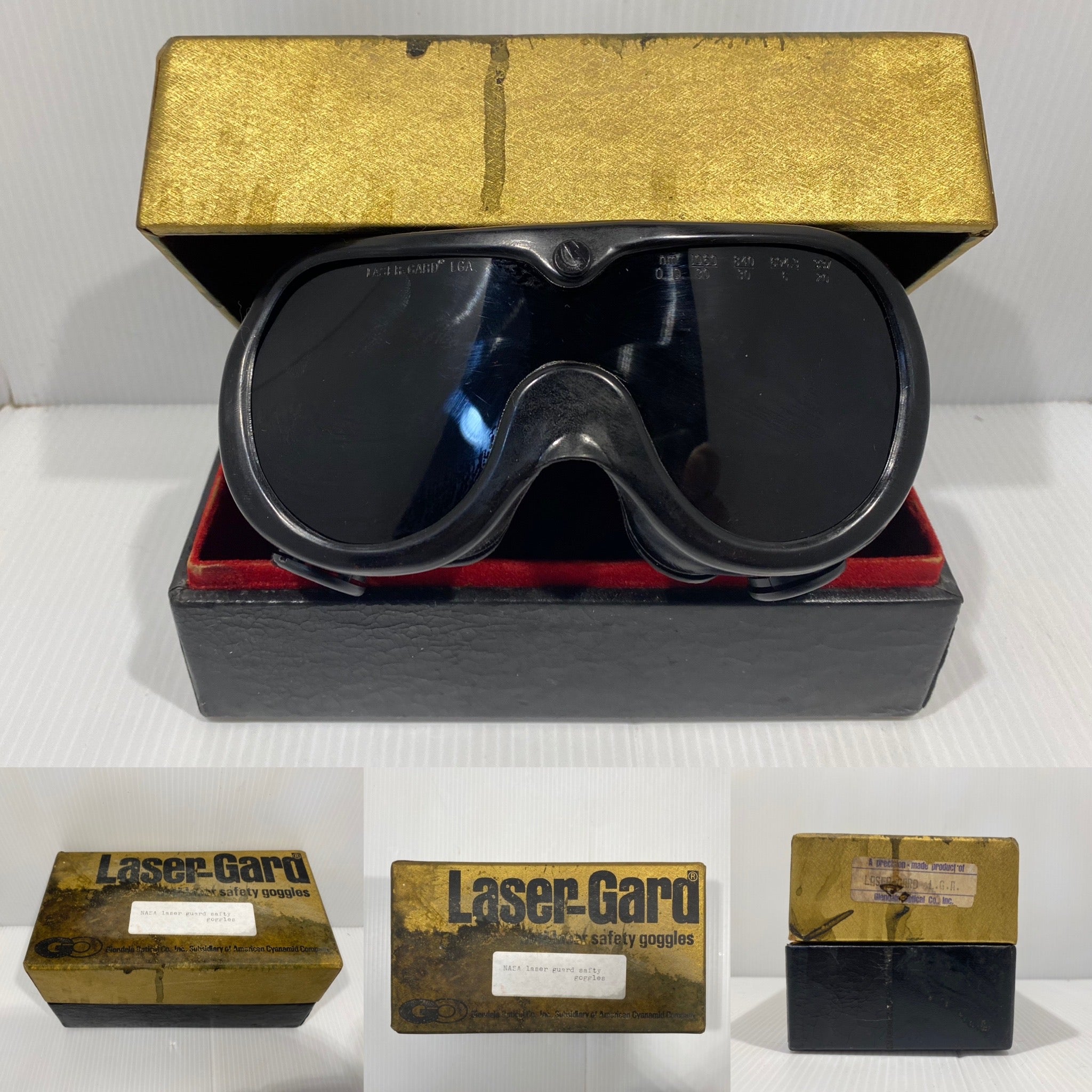 NASA Laser-Gard Safety Goggles. In the original box, Glendale Optical Co. Unused condition. Made in USA 1990s