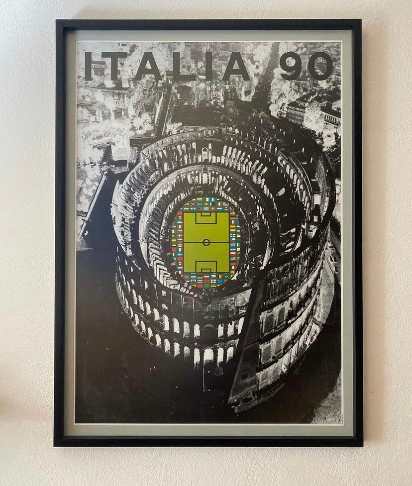 Italia 90 Original color lithograph poster, Alberto Burri