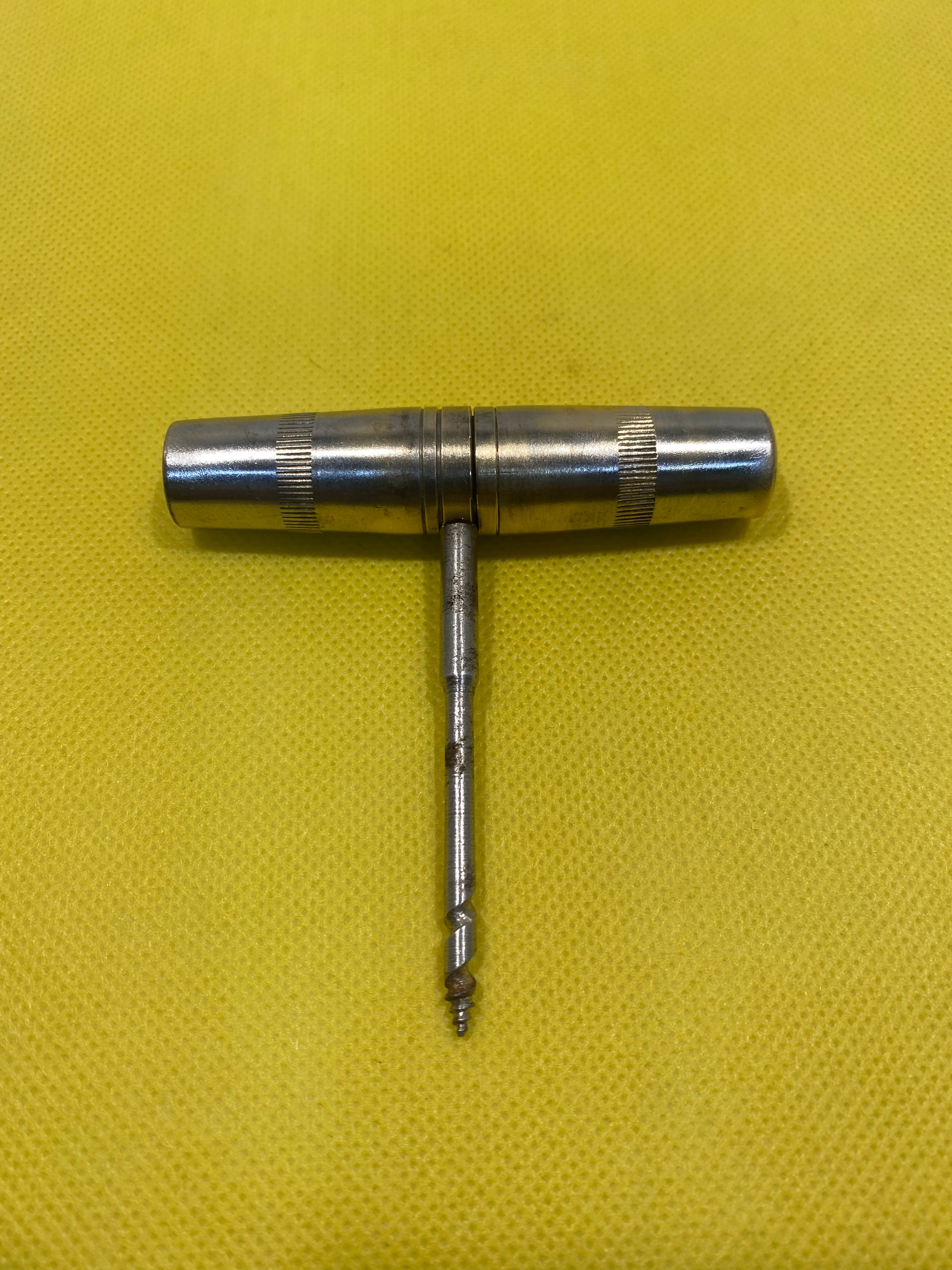 German Brass Roundlet Travel Multi-Tool with Corkscrew.  