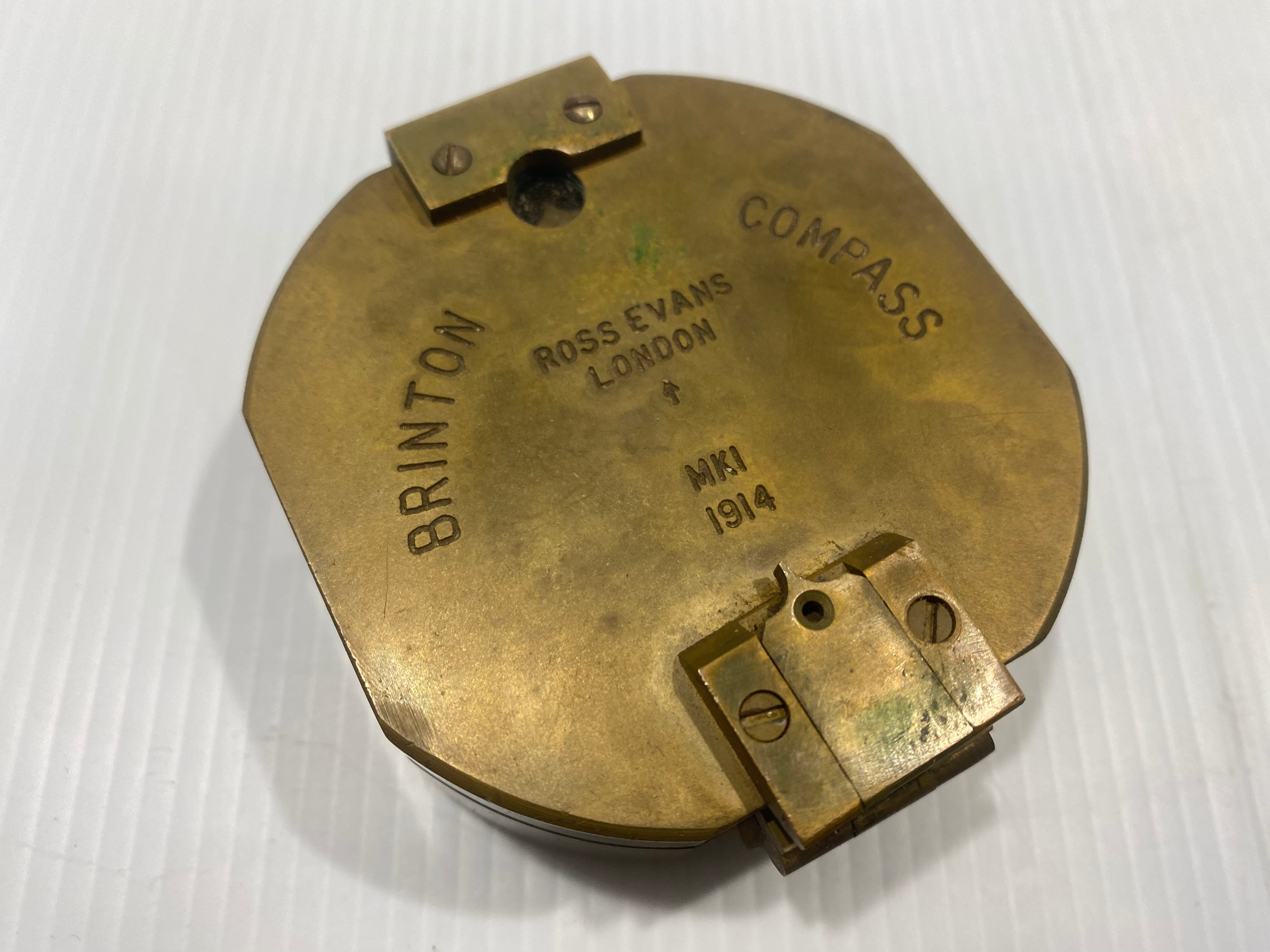 Antique Brass compass. London: Ross Evans, 1914.