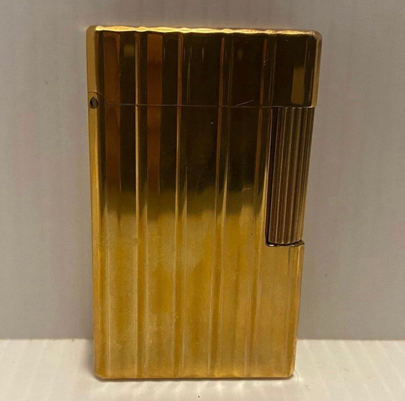 1940s S.T. Dupont petrol cigarette lighter, Gold Plated