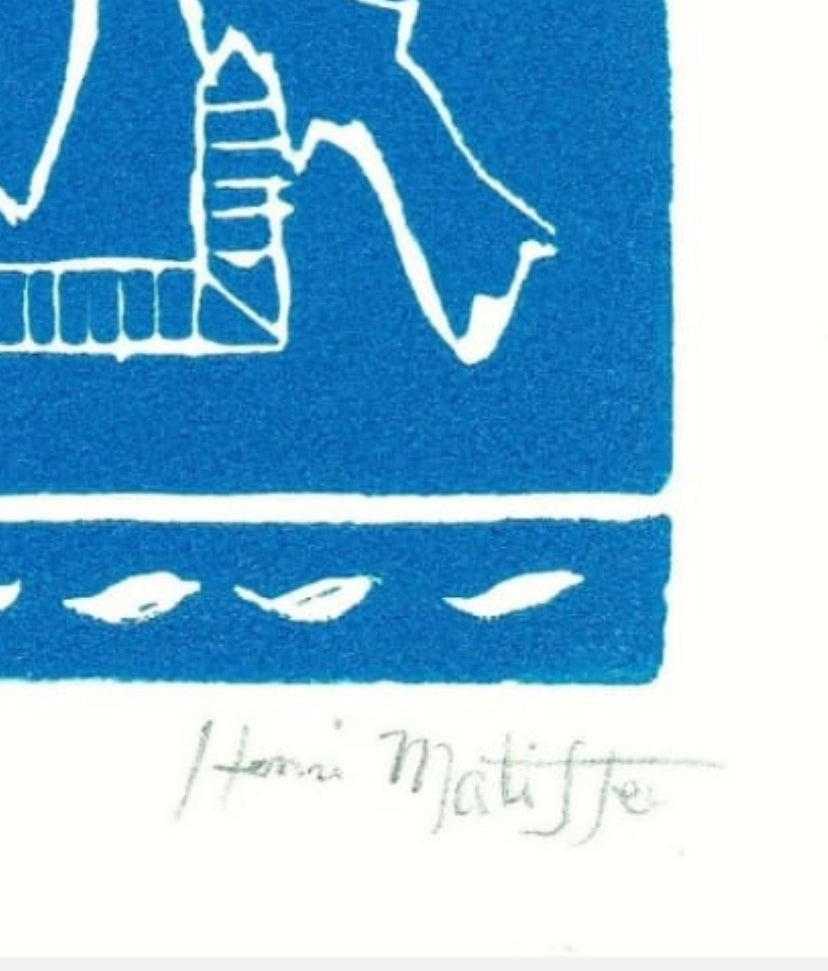 Henri Matisse Lithograph “Joyful Man” signed in pencil.