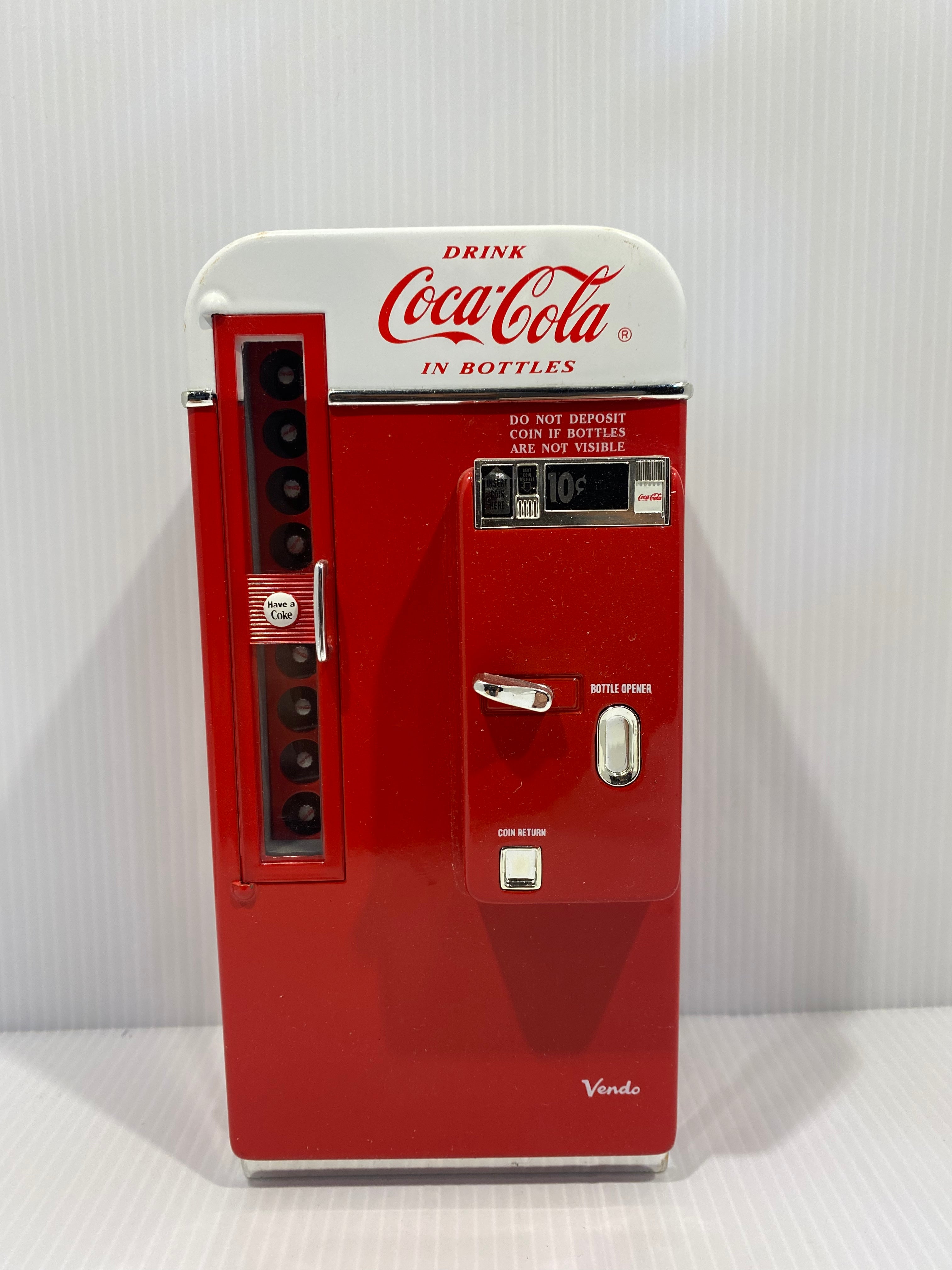 Coca-Cola Vending Machine Coin Bank and radio