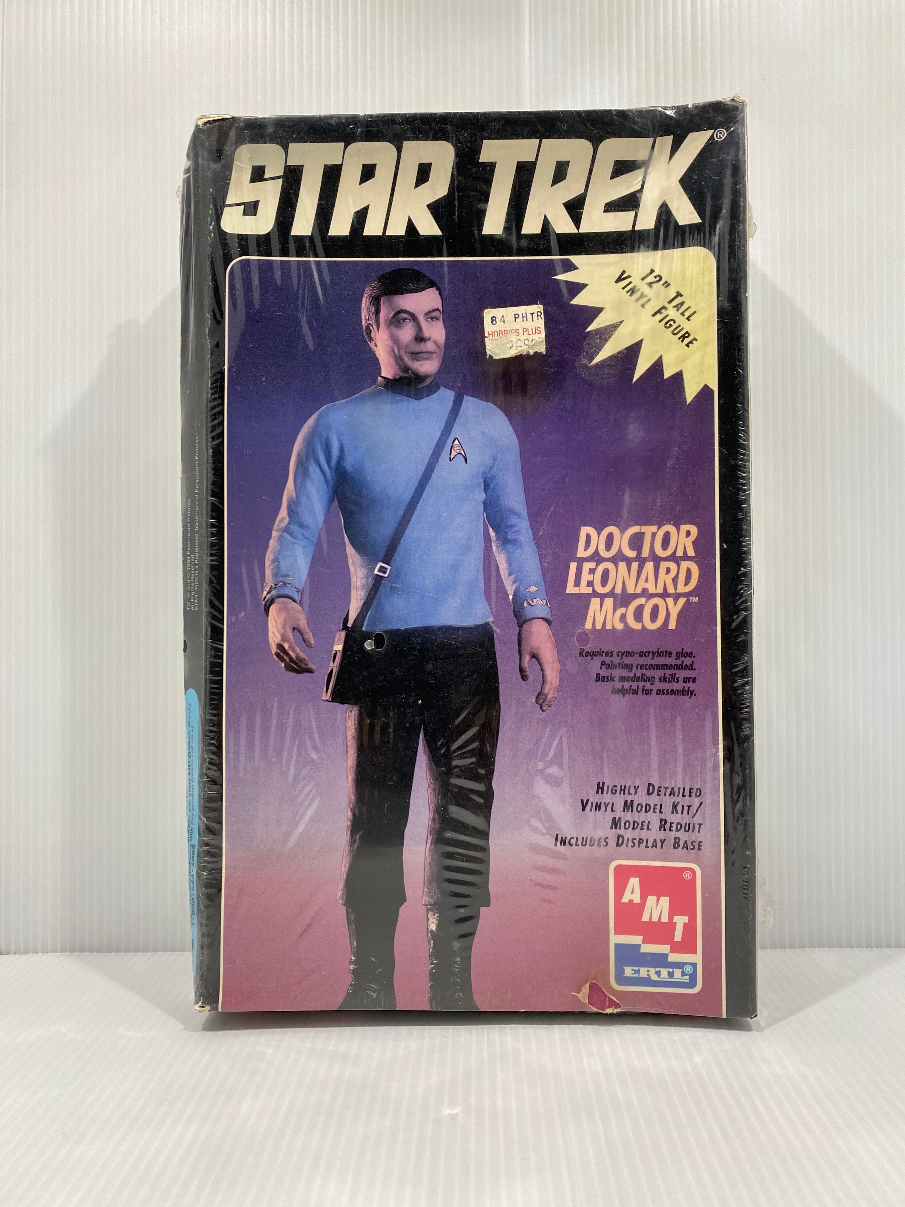 3 x Vintage ERTL Star Trek vinyl figure. 1994