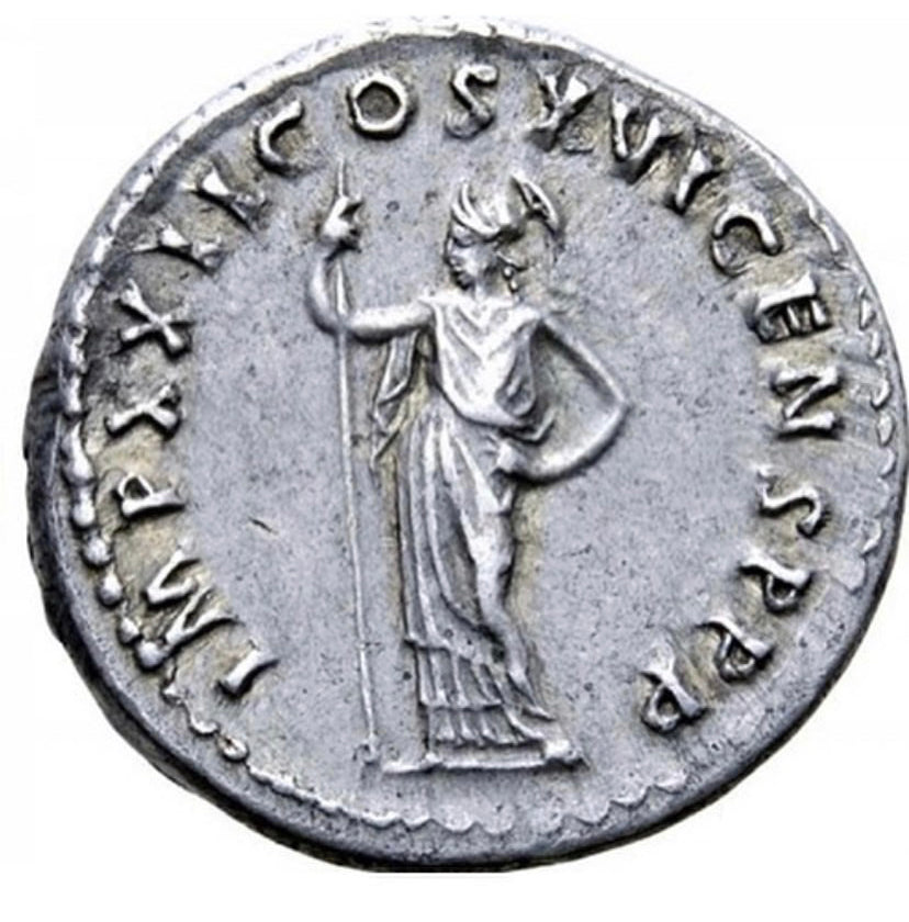 Roma Domitian AR Denarius. AD 92