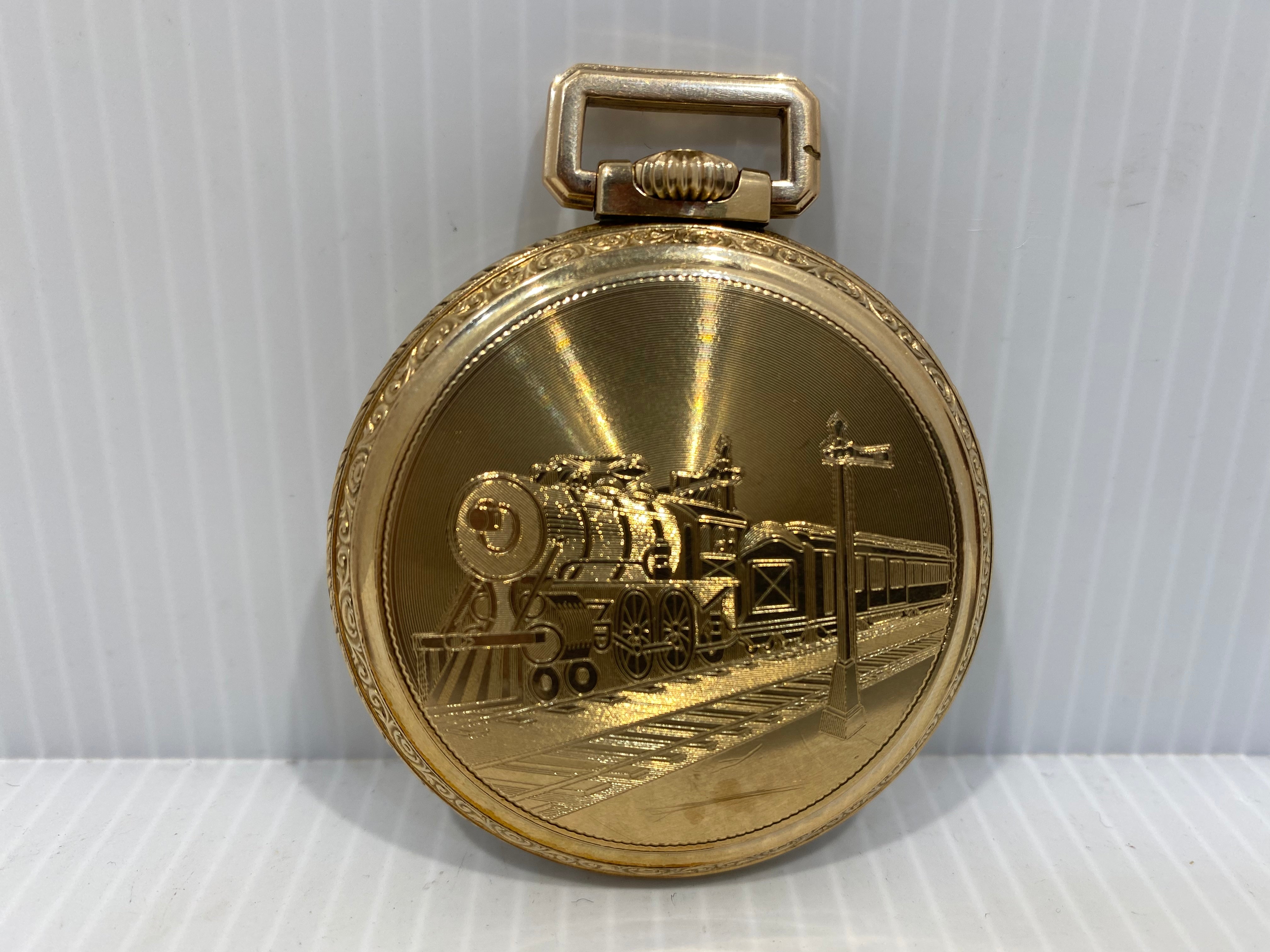 Elgin pocket watch gold plated, 1946