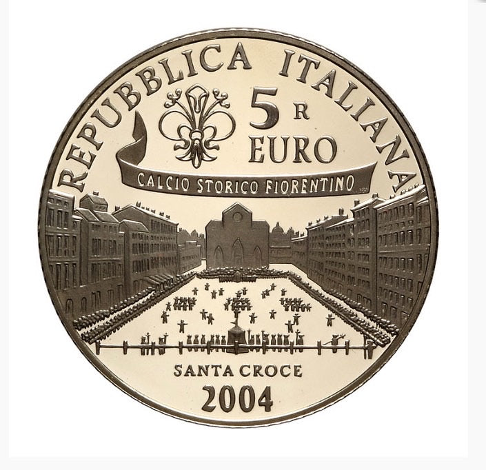 Italy 5 Euro, Silver, Proof, 2004