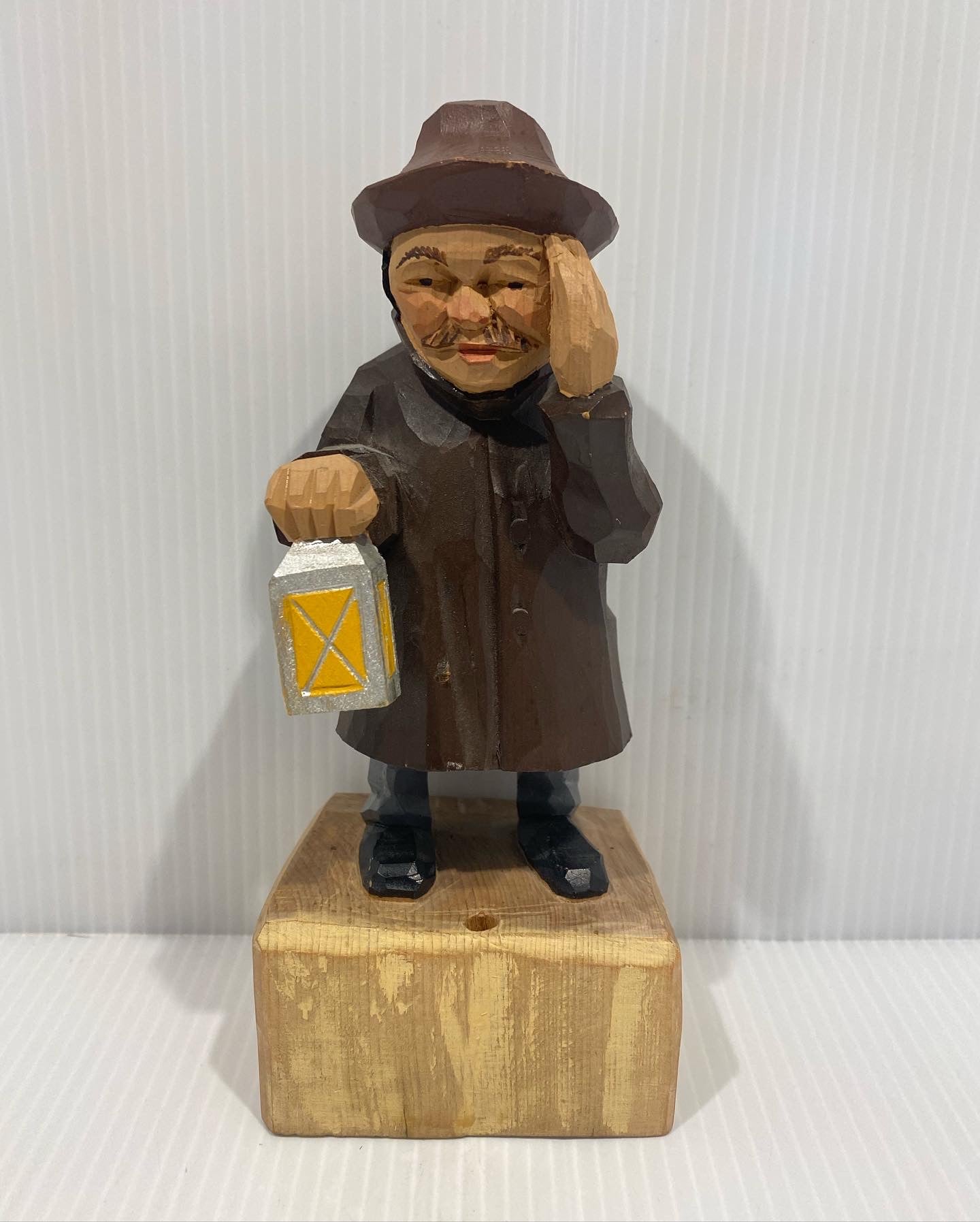 black forest Hand Carved And Painted Polychrome figural old man