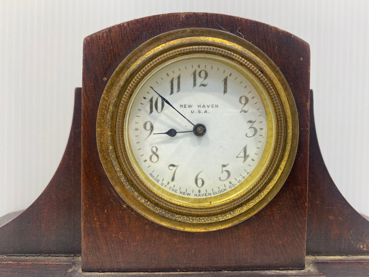 1920s Art Deco Antique New Haven WindUp Mantle Clock Iapello Arts