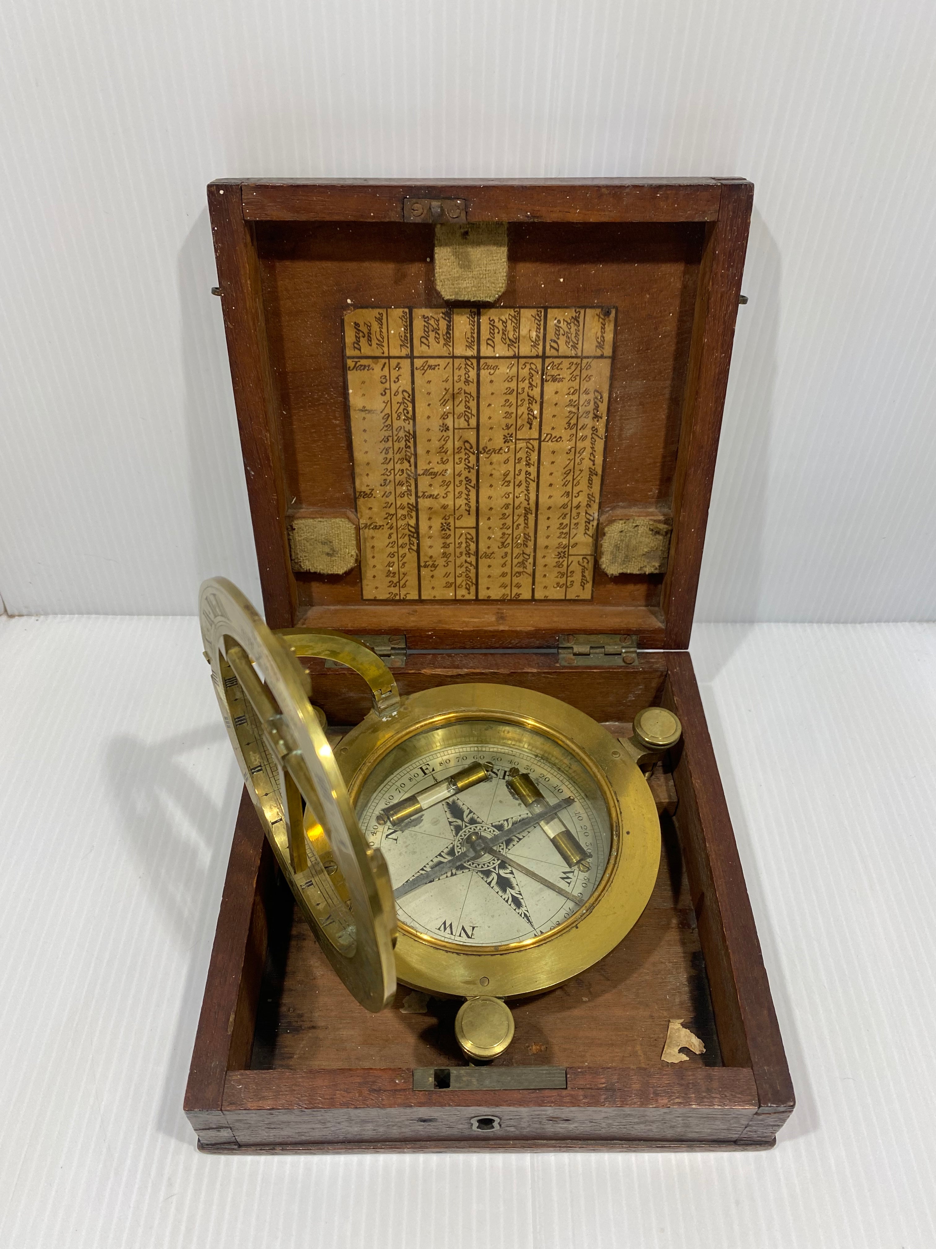Antique Brass compass. London: Watkins & Hill, [ ca. 1840s ].