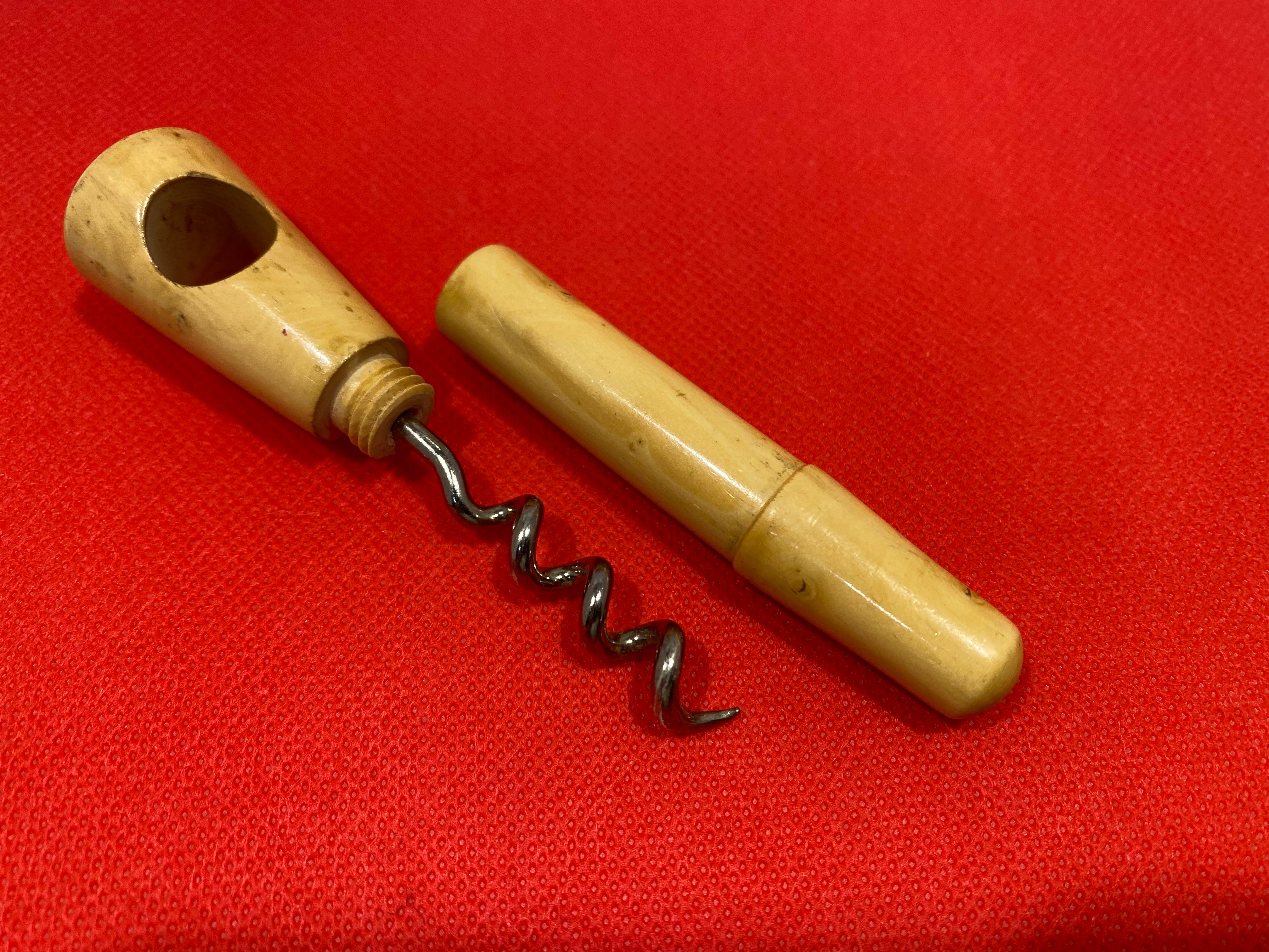vintage wood direct pull corkscrew. 1970s