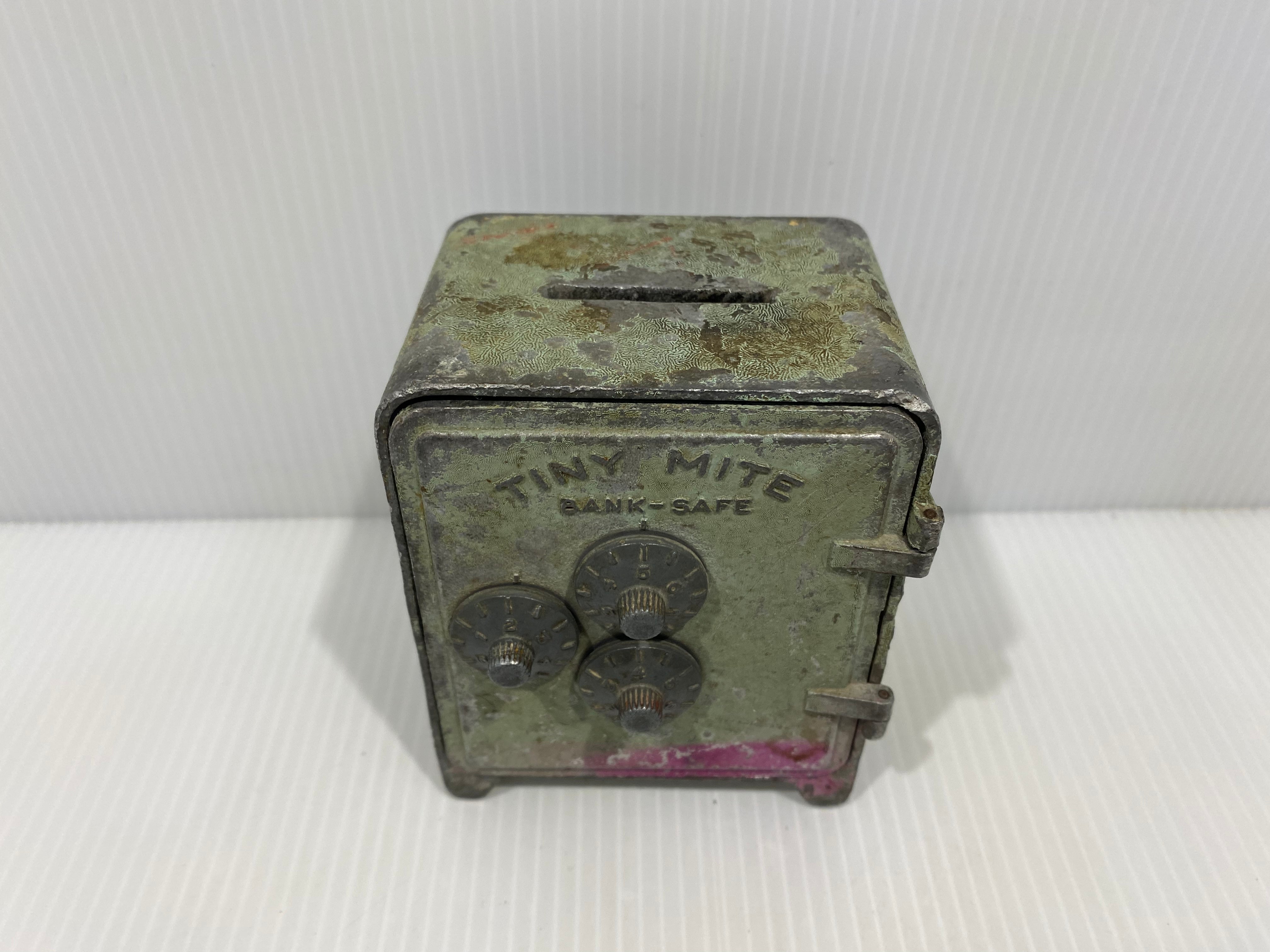 Tiny Mite Bank Safe Cast Iron Bank