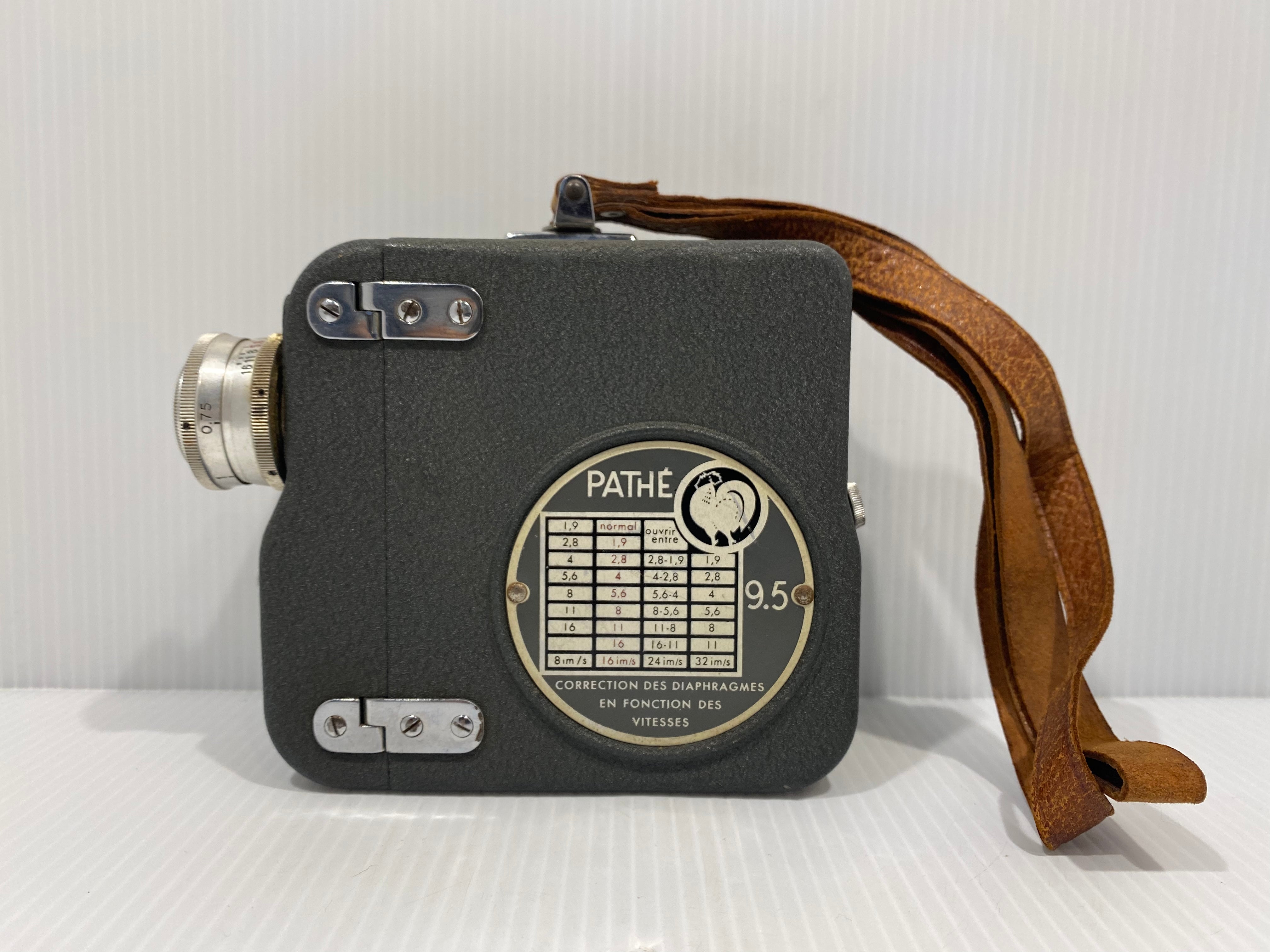 Antique, beautiful and very rare Pathescope 9.5mm Pathe National Cine Movie Camera.