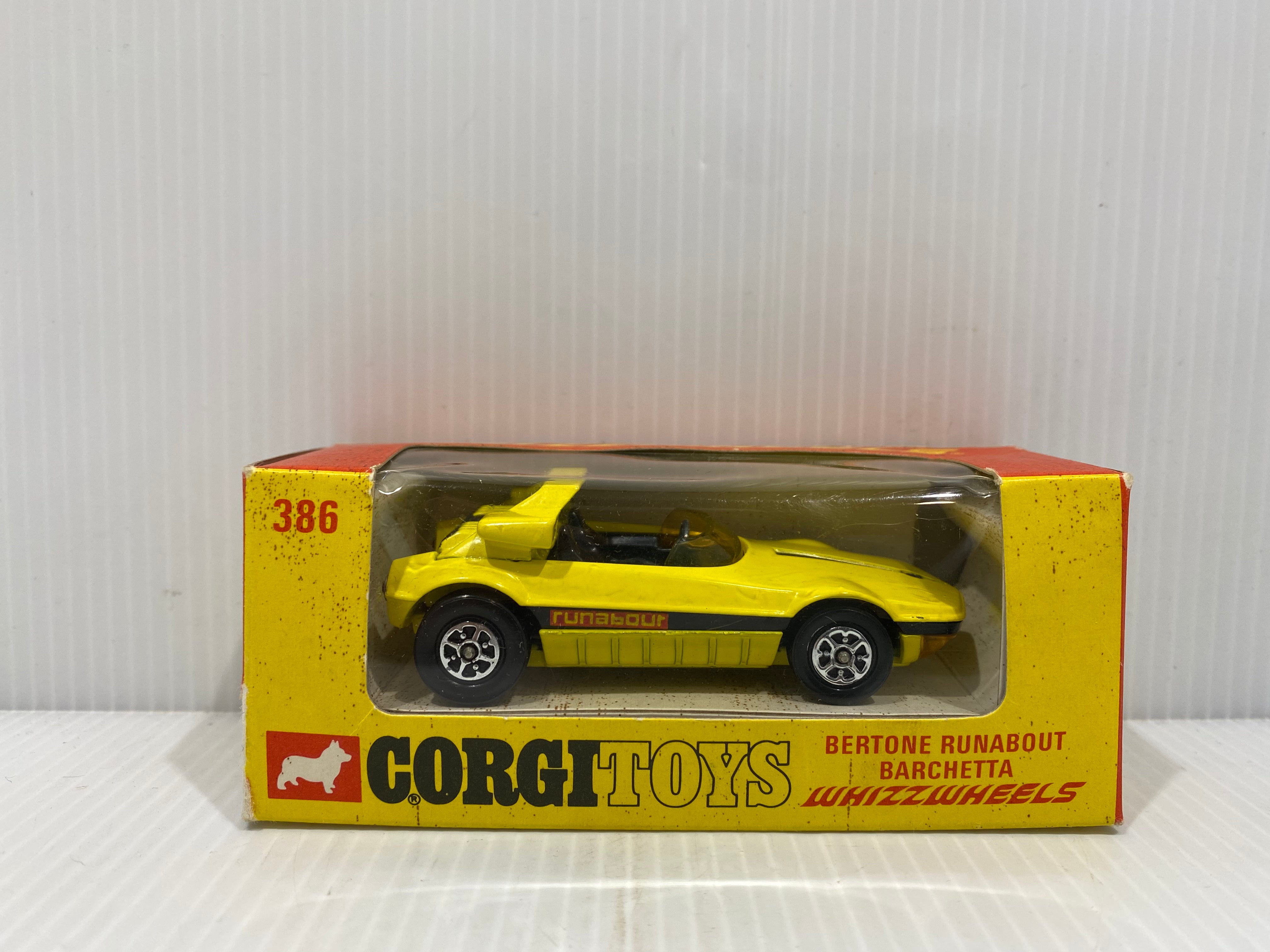 Corgi Toys GB n ° 386 Whizzwheels Bertone Runabout Barchetta. Yellow a –  Iapello Arts & Antiques