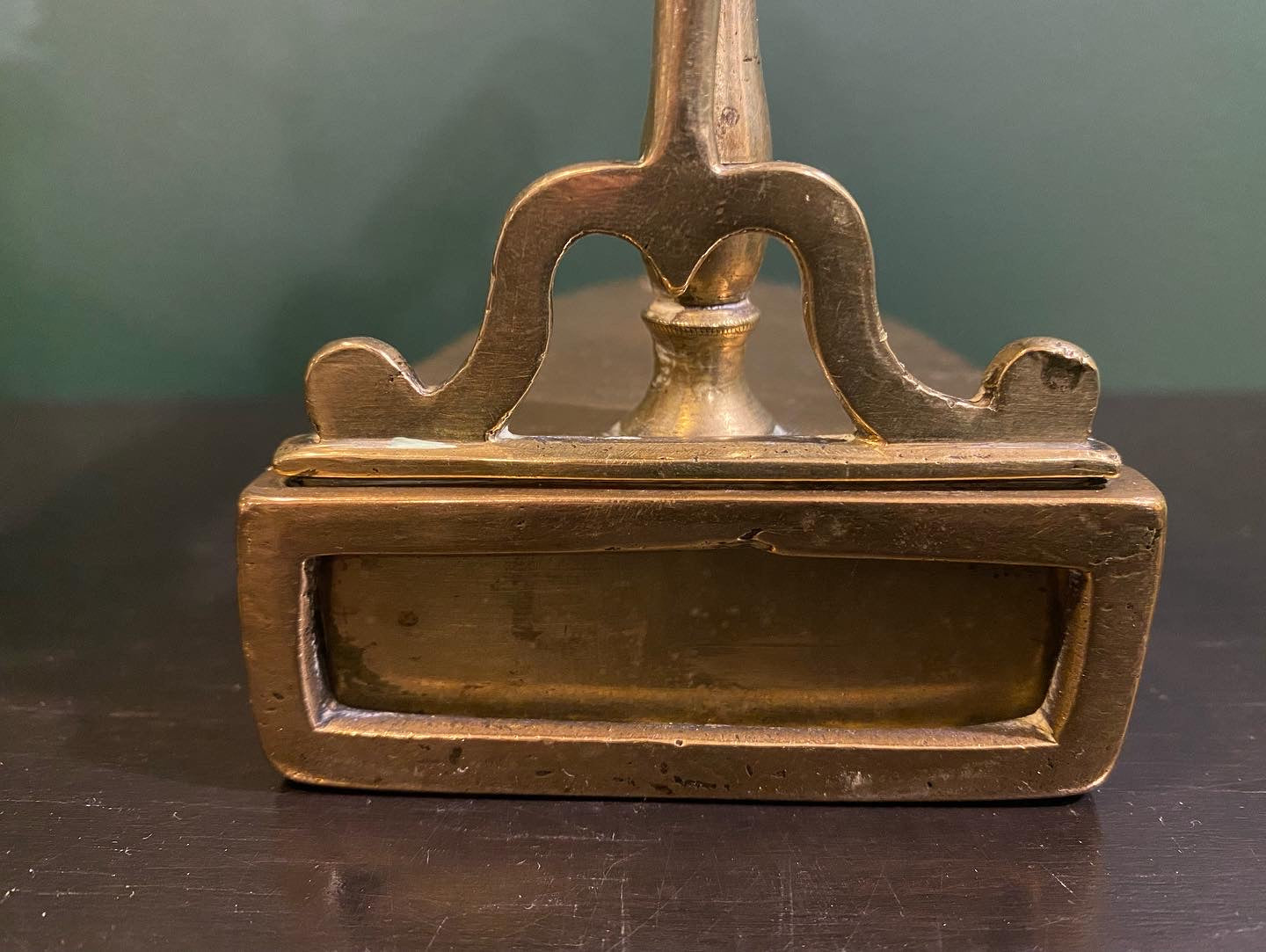 Antique brass flat iron, France 1860