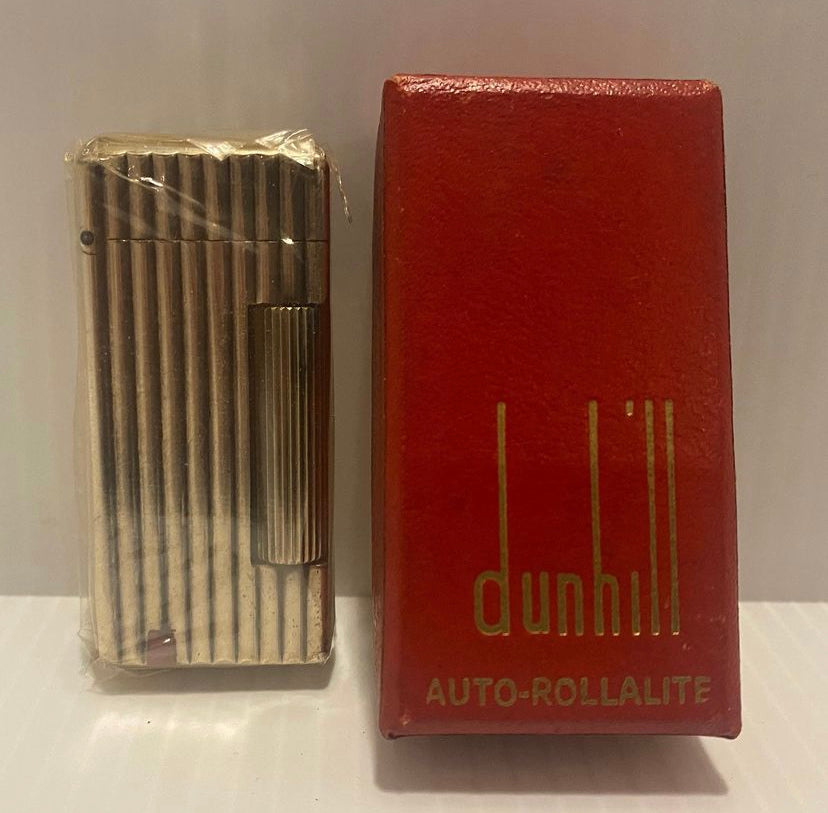 DUNHILL Silver AUTO ROLLALITE, patrol lighter 1950s