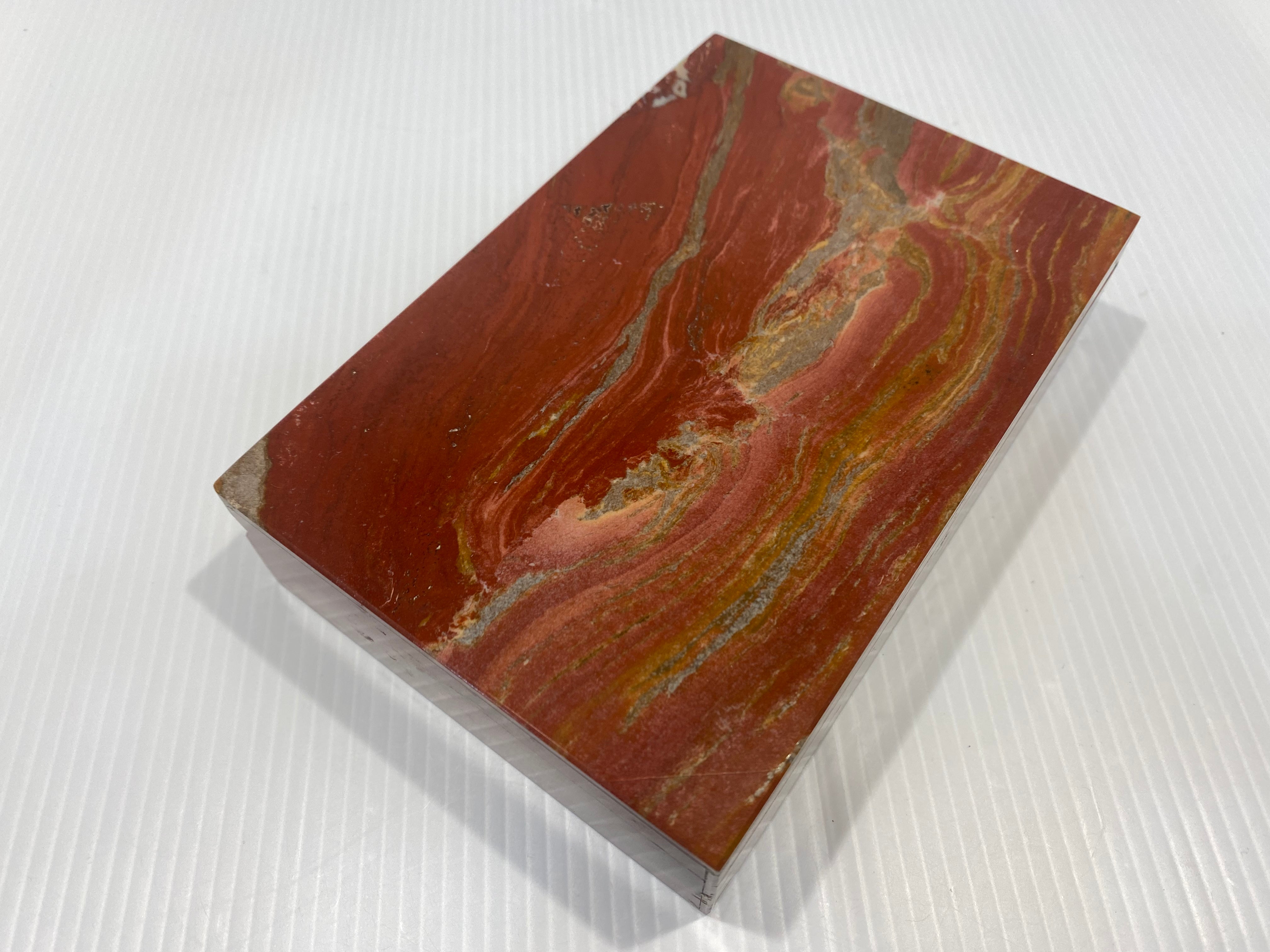 jewelry box made of red obsidian
