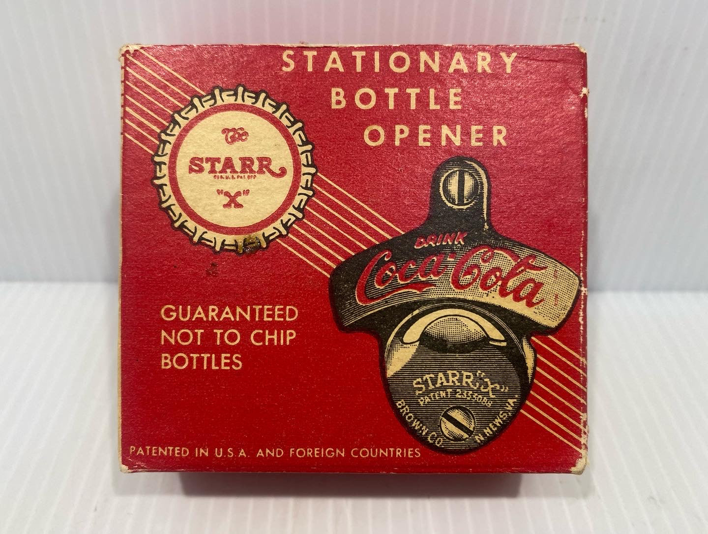 Beautiful vintage, 1930s, aluminum ,  Starr X Coca Cola Wall Mount Bottle Opener.