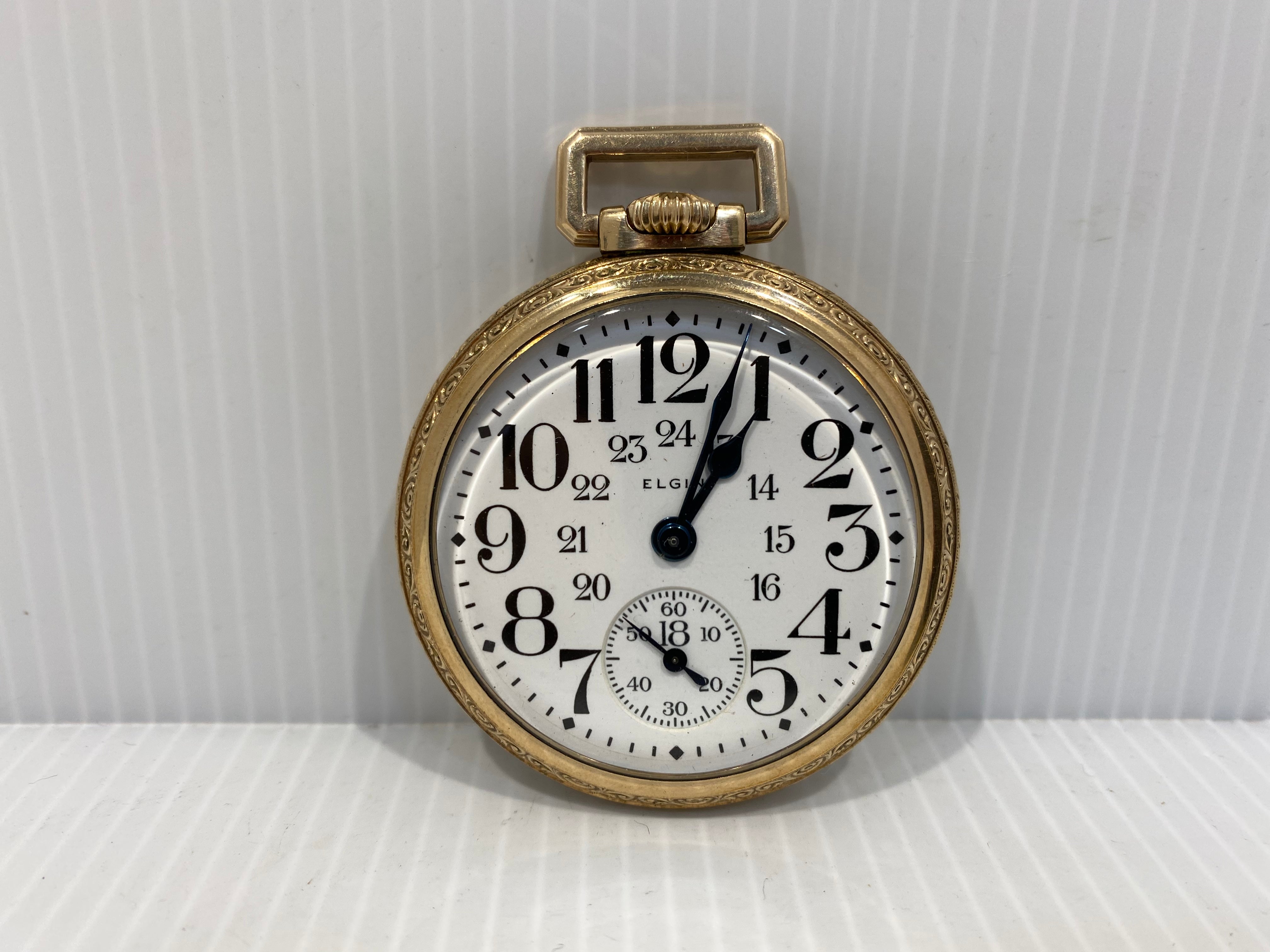 Elgin gold hotsell plated pocket watch